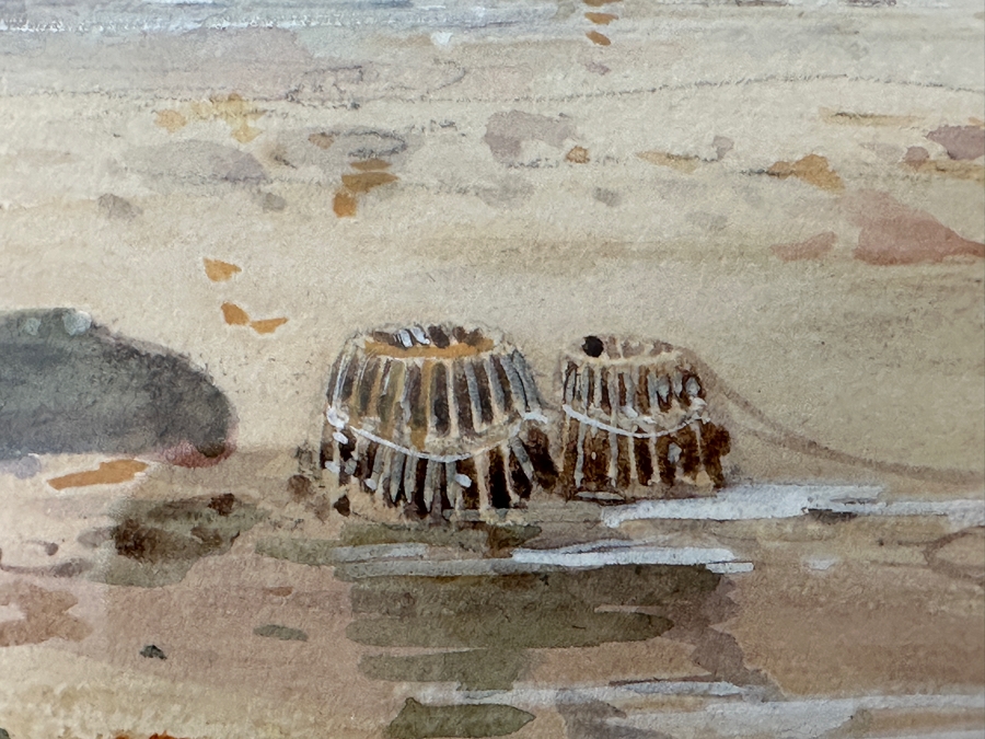 Just Added - Thomas Sidney (19/20th Century, United Kingdom) Original Watercolor Painting On Paper Titled 'Lynmouth Devon' 24 X 9 Framed 31.5 X 17 [Photo 7]