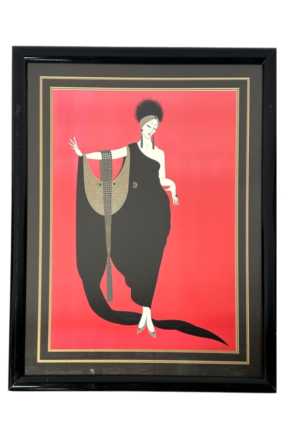 Just Added - Vintage Erte (Romain De Tirtoff) Art Deco Lithograph Poster Titled 'Glamour' 24 X 32 Framed 32 X 41 [Photo 2]