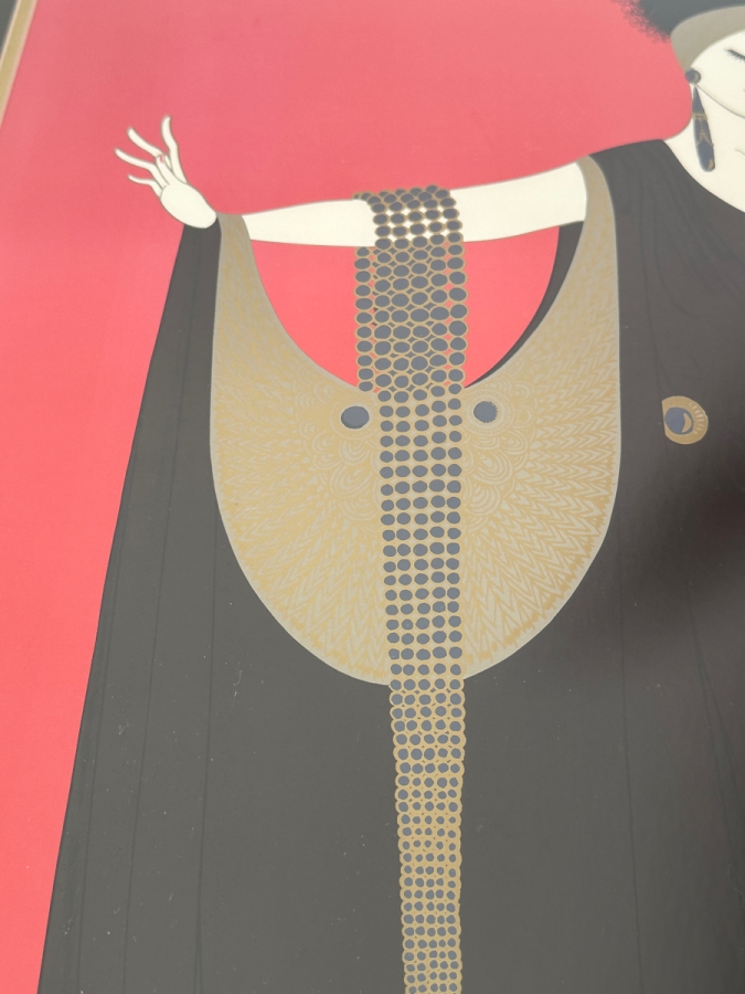 Just Added - Vintage Erte (Romain De Tirtoff) Art Deco Lithograph Poster Titled 'Glamour' 24 X 32 Framed 32 X 41 [Photo 4]