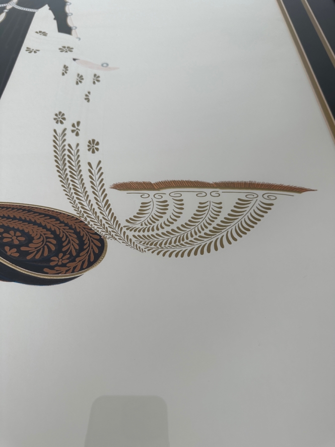 Just Added - Vintage Erte (Romain De Tirtoff) Art Deco Lithograph Poster Titled 'Directoire' 24 X 32 Framed 32 X 41 [Photo 7]