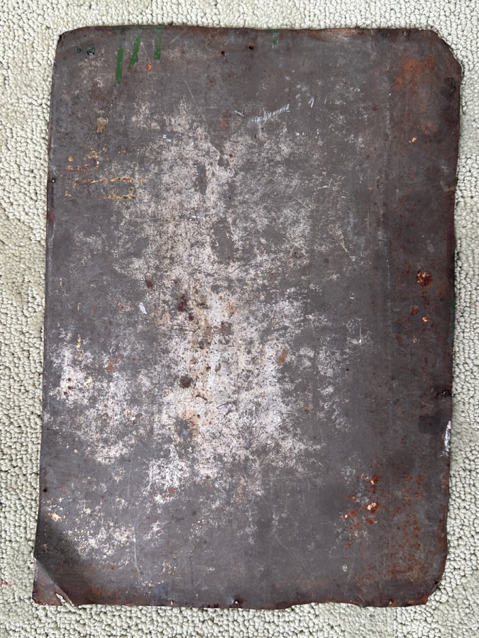 Just Added - Rare Original Antique Religious Retablo Oil On Tin Painting From Mexico Jesus's Communion 'Mano Poderosa' The Mighty Hand Of God 10 X 14 [Photo 10]