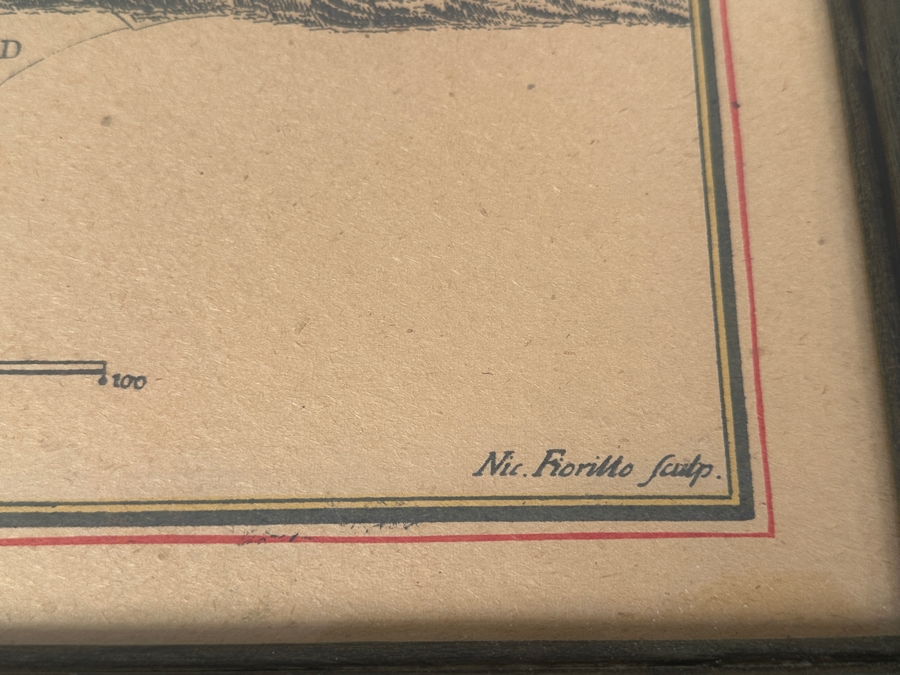 Just Added - Vintage Print Titled 'Exterior View And Flanks Of A Ship With Three Rows Of Oars' Depicting A Roman Trireme Under Sail 35 X 25 [Photo 6]