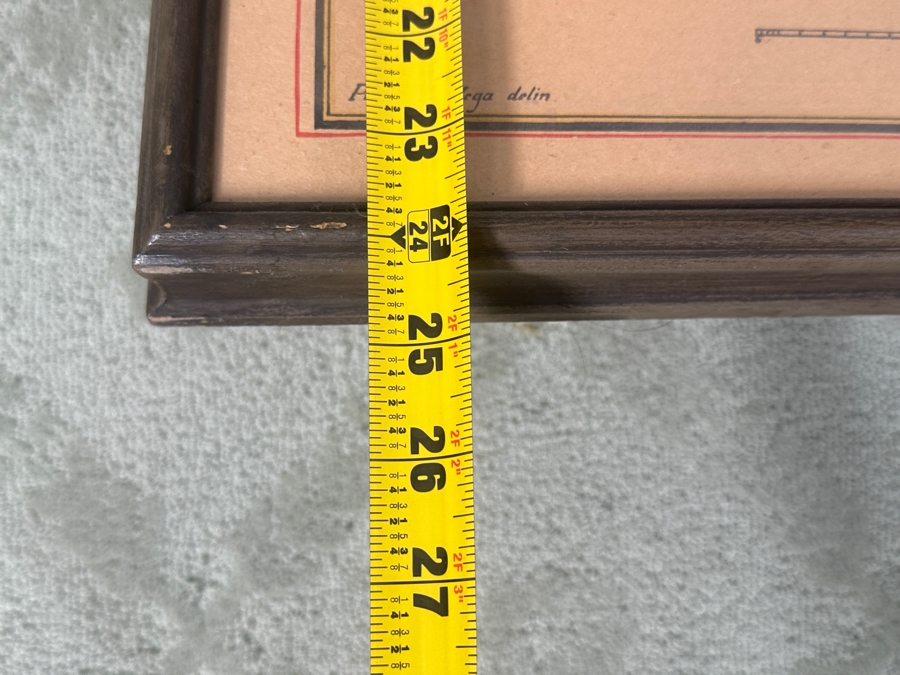 Just Added - Vintage Print Titled 'Exterior View And Flanks Of A Ship With Three Rows Of Oars' Depicting A Roman Trireme Under Sail 35 X 25 [Photo 10]