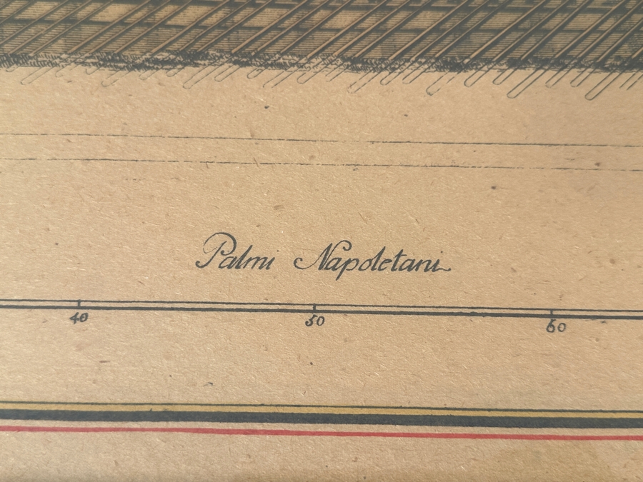 Just Added - Vintage Print Titled 'Exterior View And Flanks Of A Ship With Three Rows Of Oars' Depicting A Roman Trireme Under Sail 35 X 25 [Photo 7]