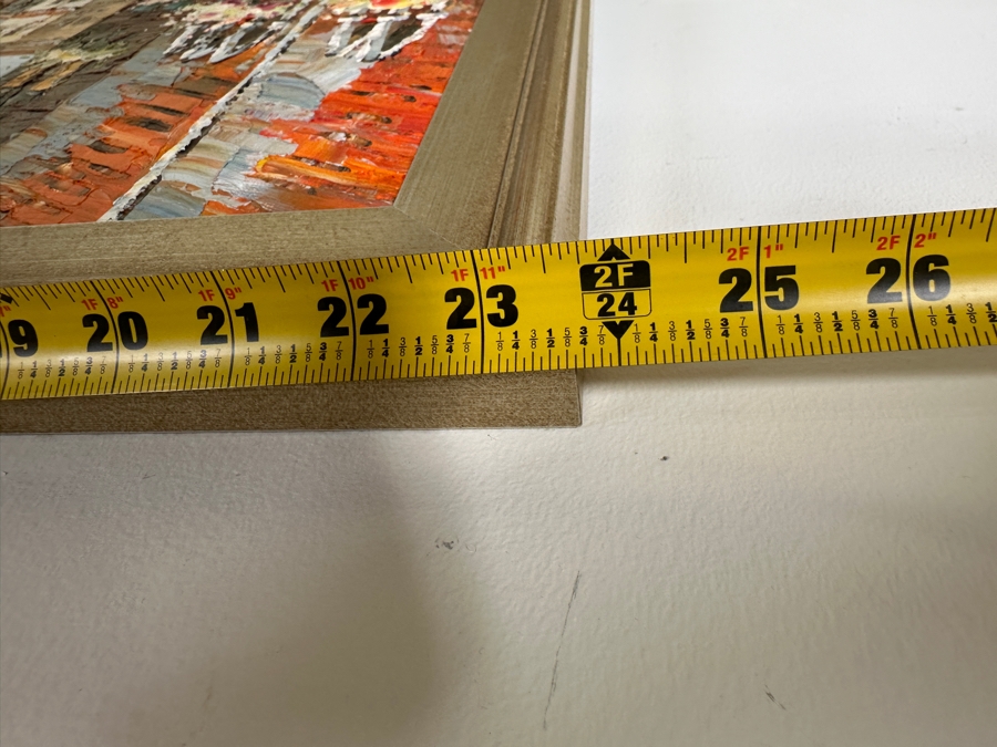 Just Added - Original Oil Painting On Canvas Of A Venetian Canal Scene By Lorenzo 24 X 32 [Photo 5]