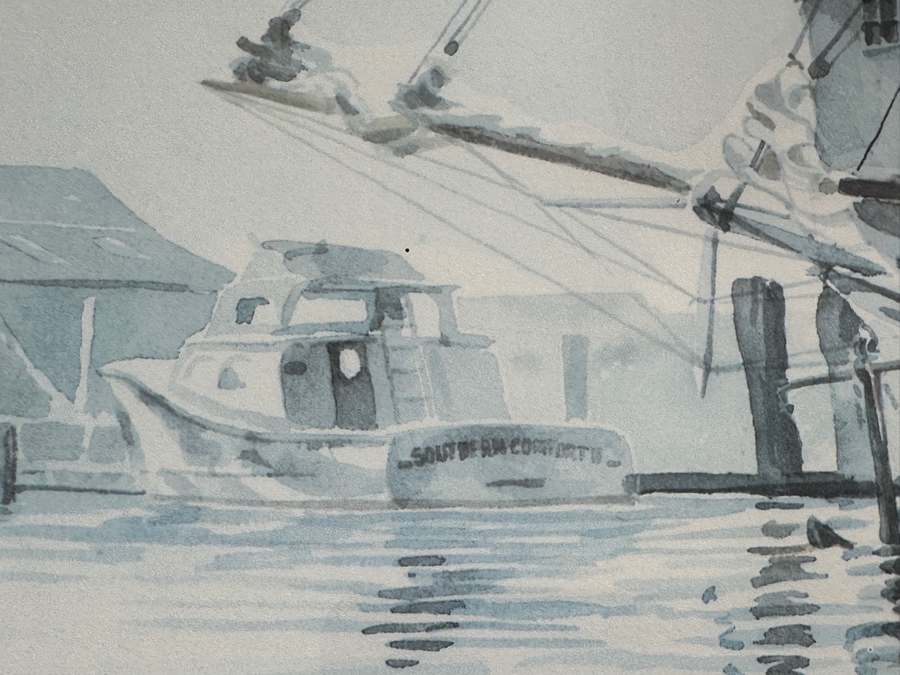 Just Added - Hand Signed Limited Edition Scott Kennedy Print Western Canners Co Restaurant Newport Beach Numbered 235 Of 250 38 X 21 Framed 46 X 29 [Photo 8]