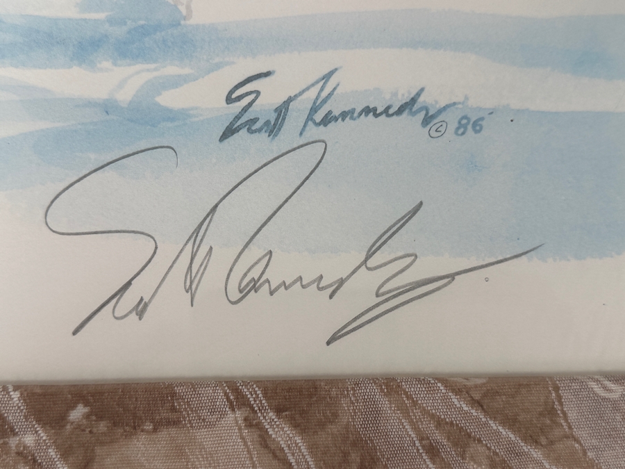 Just Added - Hand Signed Limited Edition Scott Kennedy Print Western Canners Co Restaurant Newport Beach Numbered 235 Of 250 38 X 21 Framed 46 X 29 [Photo 6]