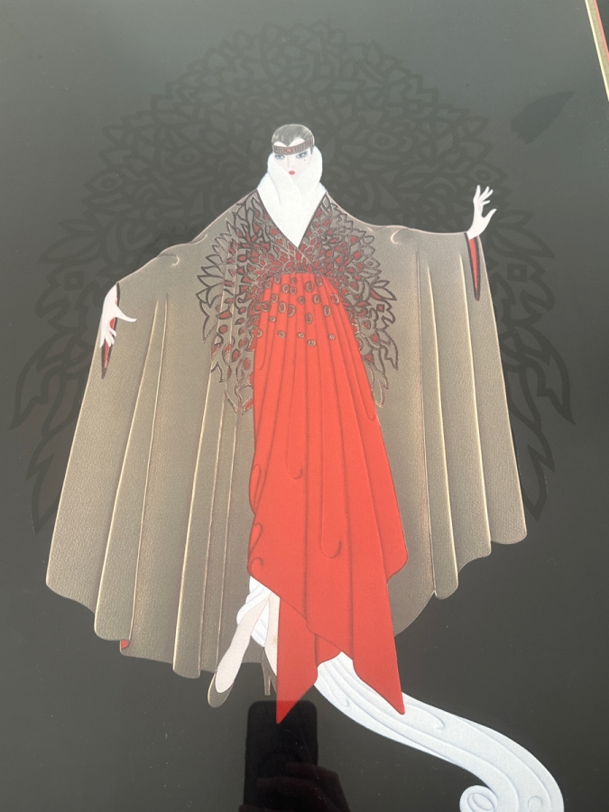 Just Added - Vintage Erte (Romain De Tirtoff) Art Deco Lithograph Print Titled 'Place De L'Opera' Framed 34.5 X 45 [Photo 3]