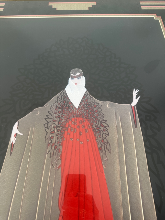 Just Added - Vintage Erte (Romain De Tirtoff) Art Deco Lithograph Print Titled 'Place De L'Opera' Framed 34.5 X 45 [Photo 5]