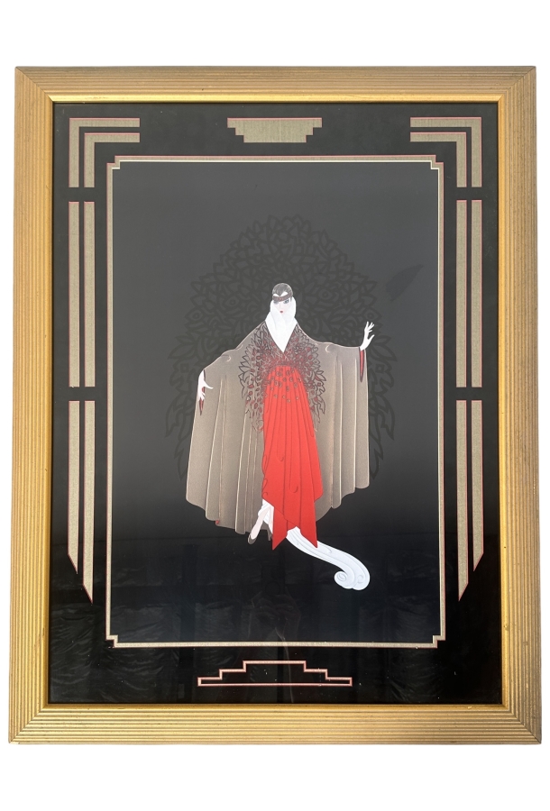 Just Added - Vintage Erte (Romain De Tirtoff) Art Deco Lithograph Print Titled 'Place De L'Opera' Framed 34.5 X 45 [Photo 2]