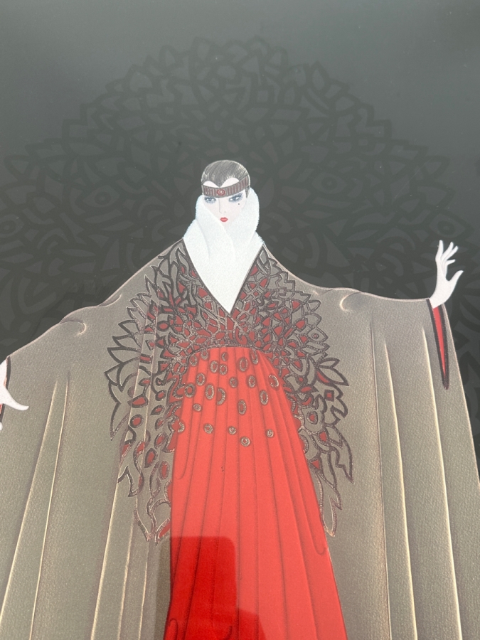 Just Added - Vintage Erte (Romain De Tirtoff) Art Deco Lithograph Print Titled 'Place De L'Opera' Framed 34.5 X 45 [Photo 4]