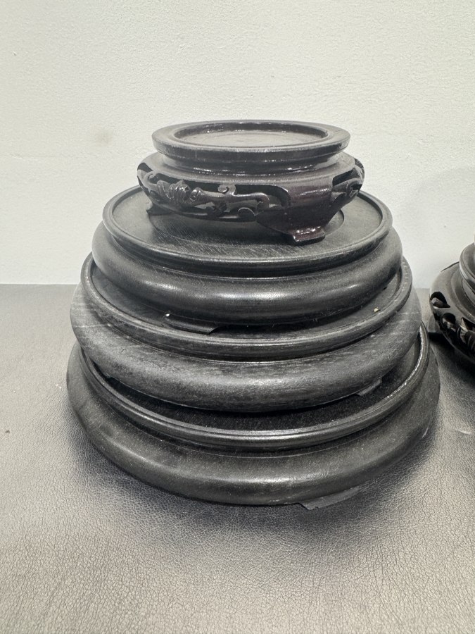 Just Added - Chinese Wooden Hand-Carved Pedestal Display Stands 3'W - 9'W [Photo 4]