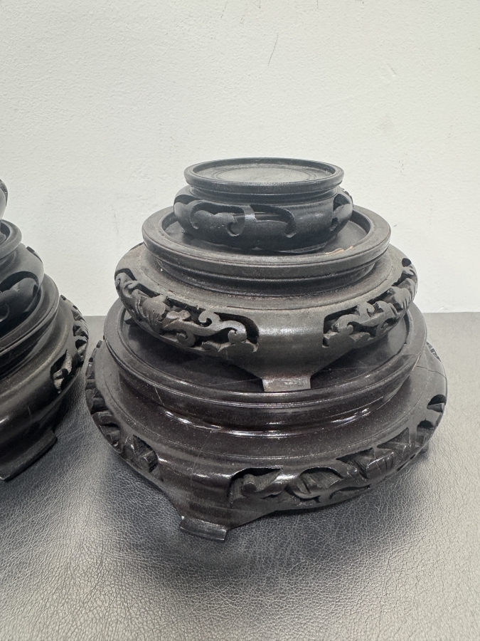 Just Added - Chinese Wooden Hand-Carved Pedestal Display Stands 3'W - 9'W [Photo 6]