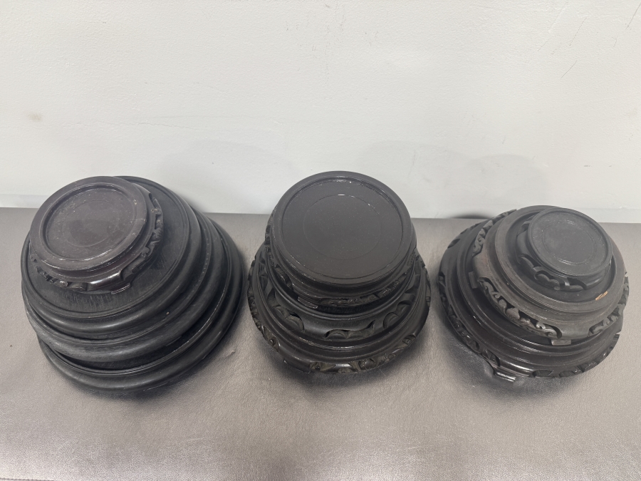 Just Added - Chinese Wooden Hand-Carved Pedestal Display Stands 3'W - 9'W [Photo 2]