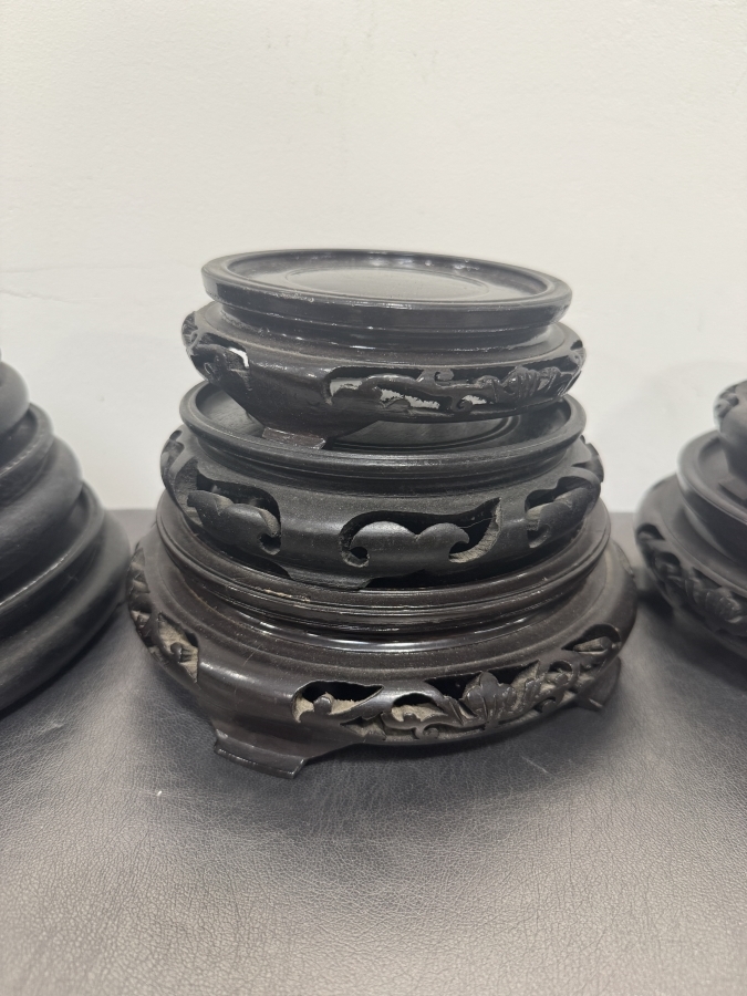 Just Added - Chinese Wooden Hand-Carved Pedestal Display Stands 3'W - 9'W [Photo 5]