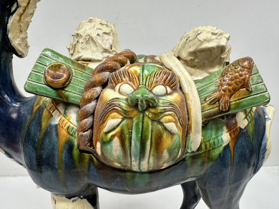 Just Added - Chinese Pottery Tang-Style Camel Figure 12'W X 7'D X 17'H [Photo 2]