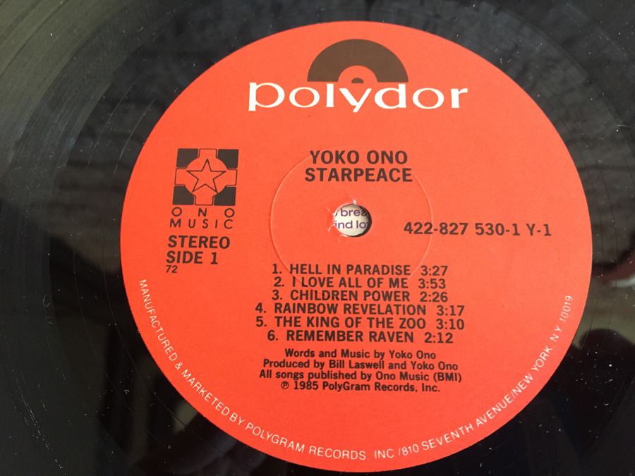 Yoko Ono ‎- Starpeace - Polydor ‎- 422-827 530-1 Y-1 [Photo 6]