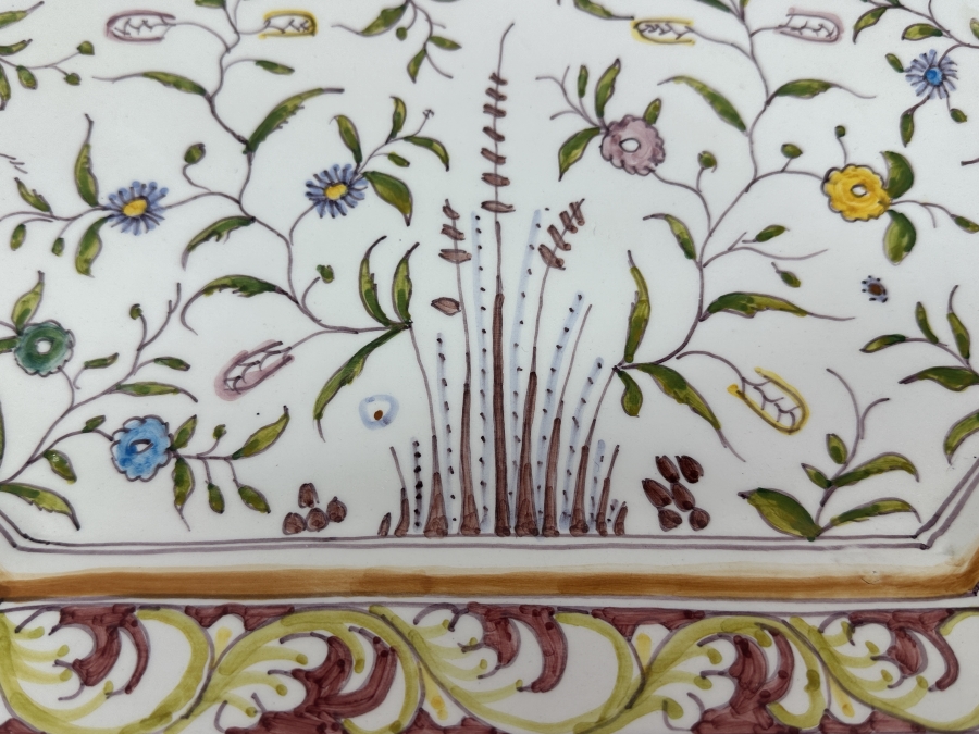 Just Added - Hand Painted Ceramic Platter From Portugal 16' X 12' [Photo 2]