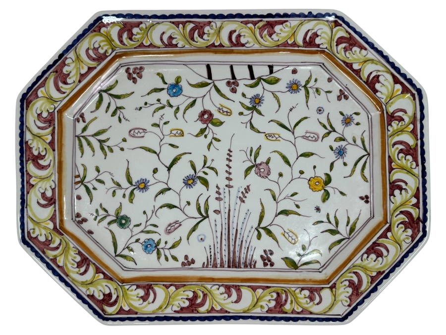 Just Added - Hand Painted Ceramic Platter From Portugal 16' X 12'