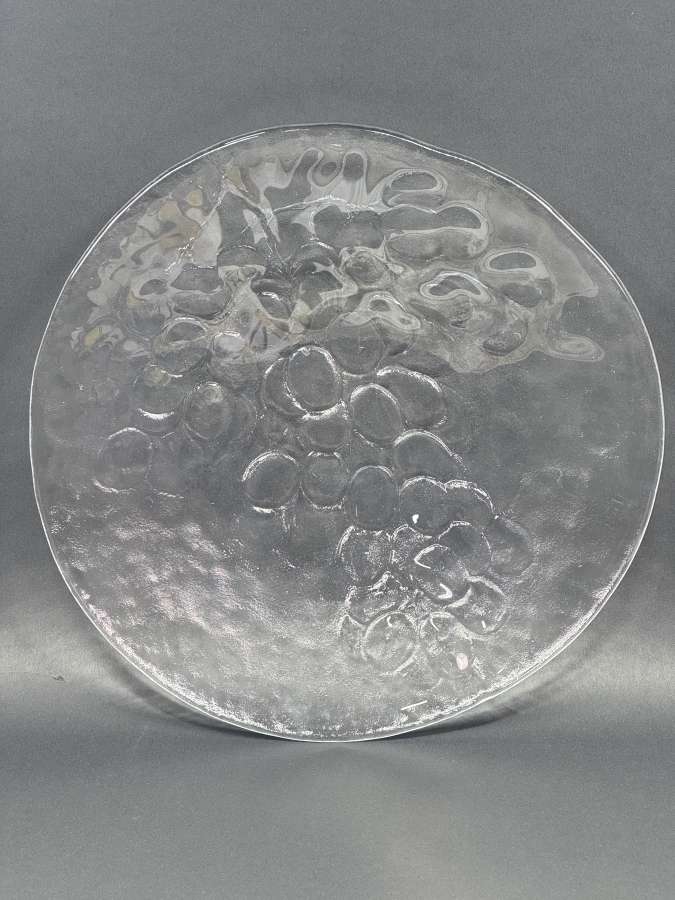 Just Added - Vintage Kosta Boda 'Grape' Shallow Bowl, Swedish Art Glass Designed By Ann Wärff 13.5'W [Photo 4]