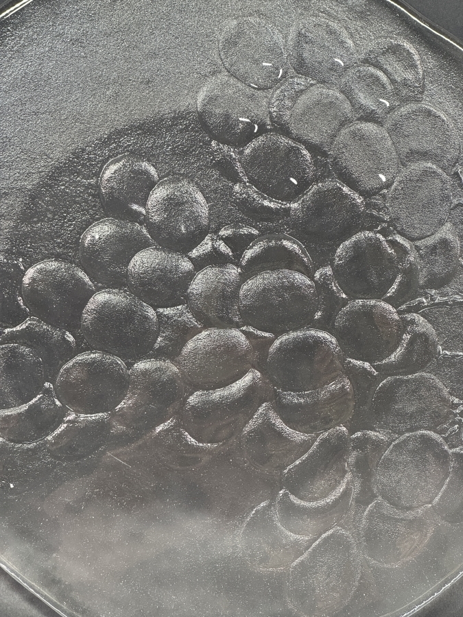 Just Added - Vintage Kosta Boda 'Grape' Pattern Round Cheese Plate Platter Designed By Ann Wärff 13.5'W [Photo 2]