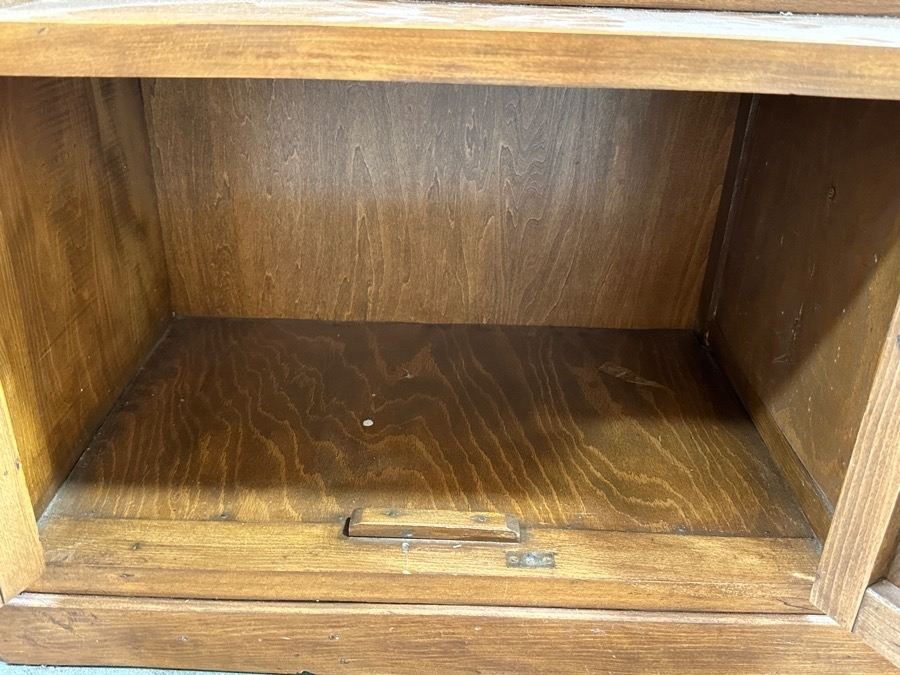 Just Added - Vintage Japanese Small Wooden Secretary Desk 30.5'W X 13'D X 44'H [Photo 4]