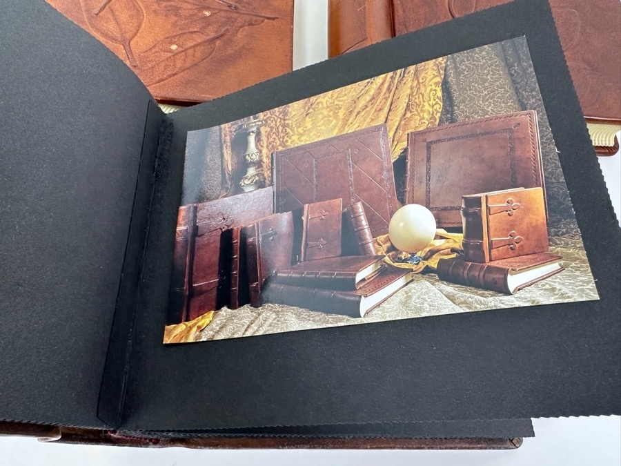 Just Added - (3) New Handmade Italian Leather Diaries Notebooks Scrapbooks By Daisy Arts 8 X 7 Retails $300+ [Photo 6]