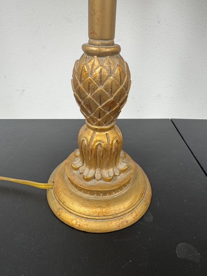 Just Added - Pair of Table Lamps with Gold Bases and Black Shades 30.5'H [Photo 3]