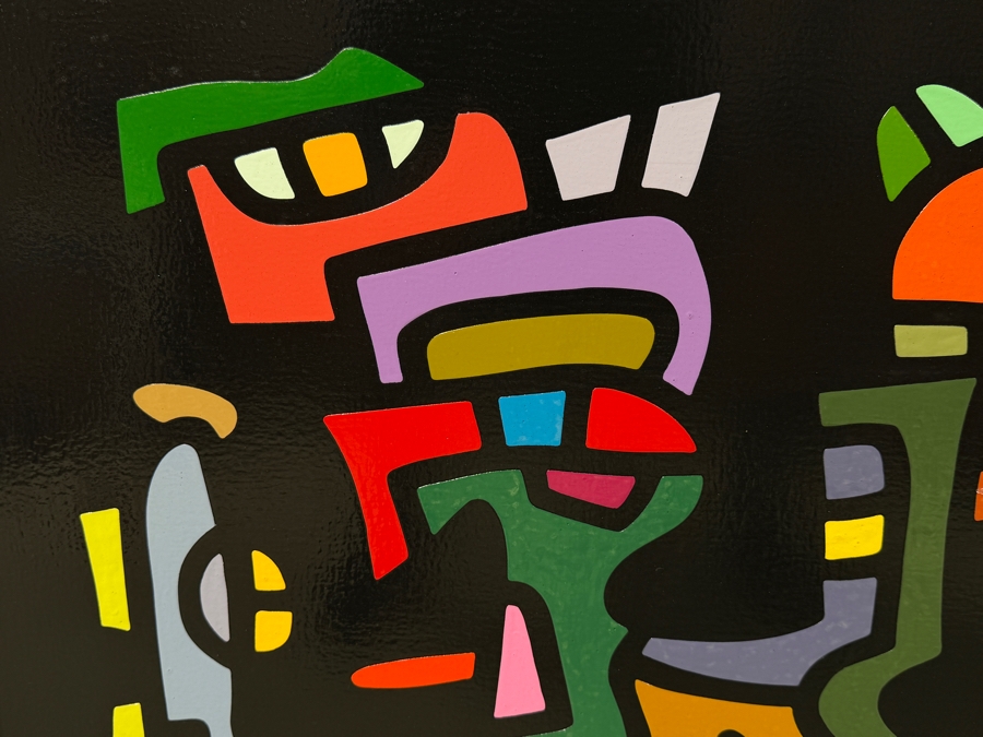 Santos Orellana (B. 1974, American) Original Acrylic Painting On Plywood Signed Verso 'The Art Of Santos' Urban Pop Artwork 30' X 24' With Substantial Hand Painted Wooden Frame SO-JUL2020-048 Estimate $1,000-$1,400 [Photo 2]