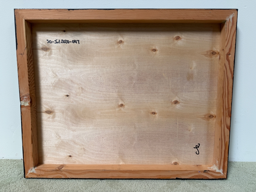 Santos Orellana (B. 1974, American) Original Acrylic Painting On Plywood Signed Verso 'The Art Of Santos' Urban Pop Artwork 30' X 24' With Substantial Hand Painted Wooden Frame SO-JUL2020-097 Estimate $1,000-$1,400 [Photo 6]