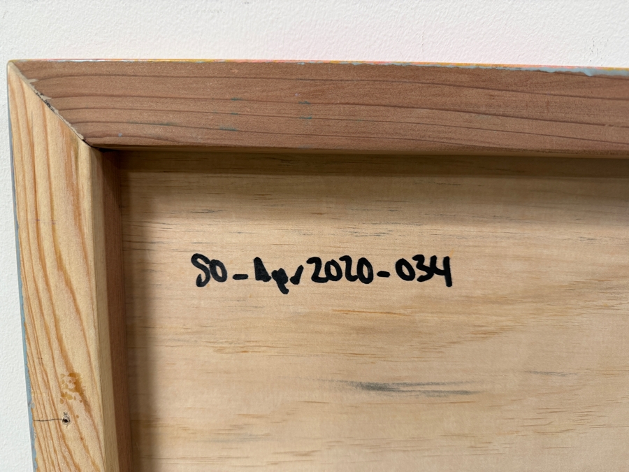 Santos Orellana (B. 1974, American) Original Acrylic Painting On Plywood Signed Verso 'The Art Of Santos' Urban Pop Artwork 30' X 24' With Solid Hand Painted Wooden Frame SO-APR2020-034 Estimate $1,000-$1,400 [Photo 6]