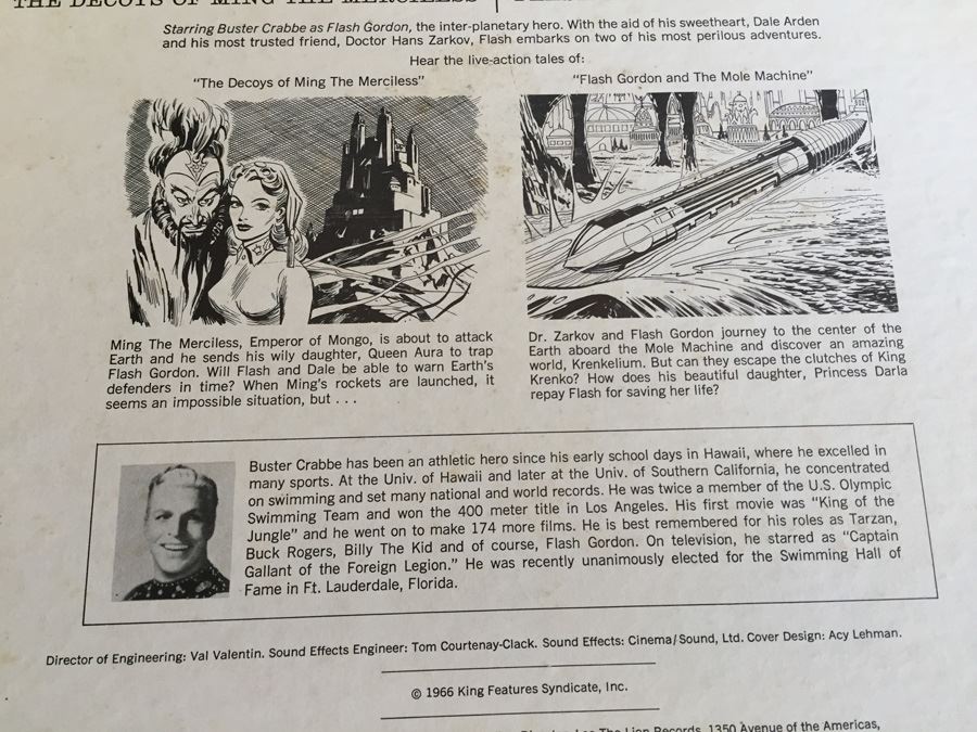 The Official Adventures Of Flash Gordon - Leo The Lion Records ‎- CH-1028 [Photo 3]