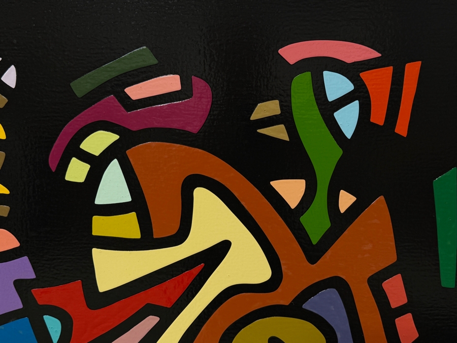 Santos Orellana (B. 1974, American) Original Acrylic Painting On Plywood Signed Verso 'The Art Of Santos' Urban Pop Artwork 30' X 24' With Substantial Hand Painted Wooden Frame SO-JUL2020-050 Estimate $1,000-$1,400 [Photo 3]