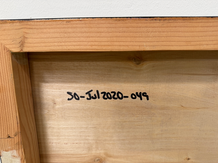 Santos Orellana (B. 1974, American) Original Acrylic Painting On Plywood Signed Verso 'The Art Of Santos' Urban Pop Artwork 30' X 24' With Substantial Hand Painted Wooden Frame SO-JUL2020-049 Estimate $1,000-$1,400 [Photo 6]