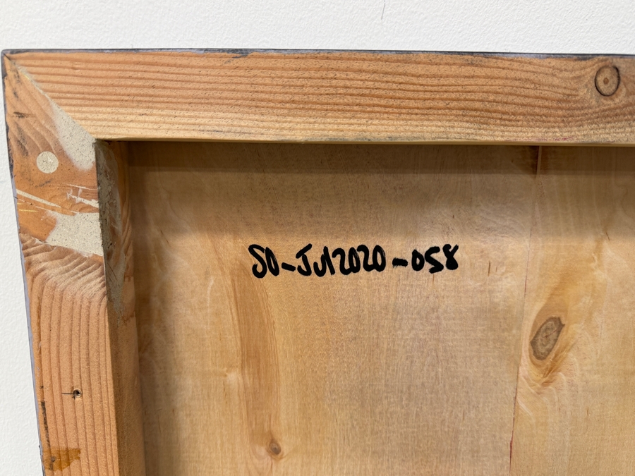 Santos Orellana (B. 1974, American) Original Acrylic Painting On Plywood Signed Verso 'The Art Of Santos' Urban Pop Artwork 24' X 30' With Substantial Hand Painted Wooden Frame SO-JUL2020-058 Estimate $1,000-$1,400 [Photo 7]