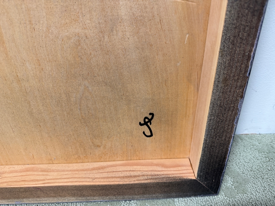 Santos Orellana (B. 1974, American) Original Acrylic Painting On Plywood Signed Verso 'The Art Of Santos' Urban Pop Artwork 24' X 30' With Substantial Hand Painted Wooden Frame SO-JUL2020-060 Estimate $1,000-$1,400 [Photo 8]