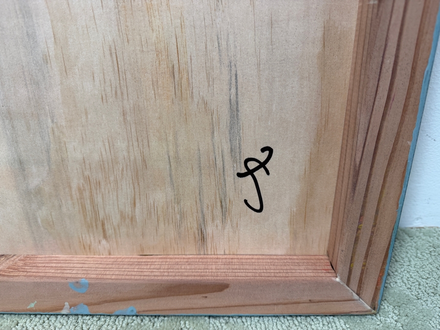 Santos Orellana (B. 1974, American) Original Acrylic Painting On Plywood Signed Verso 'The Art Of Santos' Urban Pop Artwork 24' X 30' With Solid Hand Painted Wooden Frame SO-APR2020-042 Estimate $1,000-$1,400 [Photo 9]