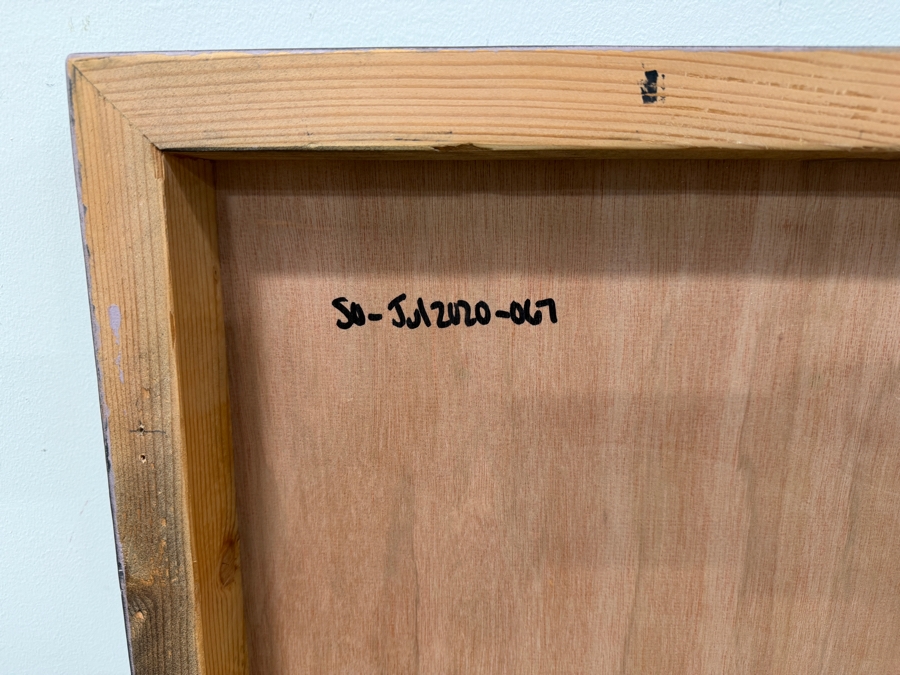 Santos Orellana (B. 1974, American) Original Acrylic Painting On Plywood Signed Verso 'The Art Of Santos' Urban Pop Artwork 30' X 24' With Substantial Hand Painted Wooden Frame SO-JUL2020-067 Estimate $1,000-$1,400 [Photo 6]