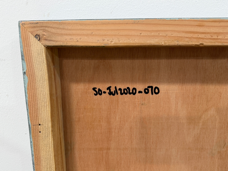 Santos Orellana (B. 1974, American) Original Acrylic Painting On Plywood Signed Verso 'The Art Of Santos' Urban Pop Artwork 30' X 24' With Substantial Hand Painted Wooden Frame SO-JUL2020-070 Estimate $1,000-$1,400 [Photo 6]