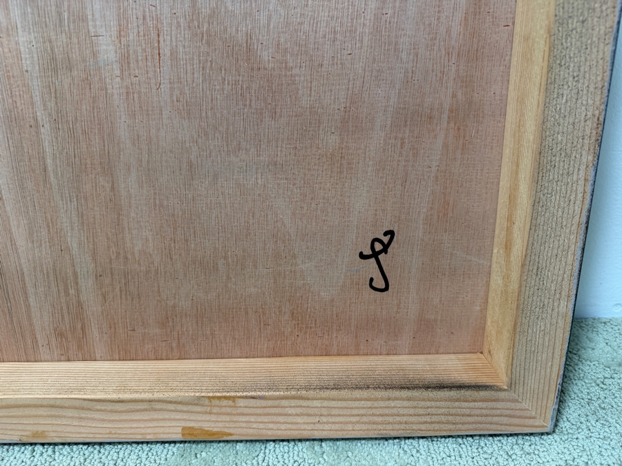 Santos Orellana (B. 1974, American) Original Acrylic Painting On Plywood Signed Verso 'The Art Of Santos' Urban Pop Artwork 30' X 24' With Substantial Hand Painted Wooden Frame SO-JUL2020-070 Estimate $1,000-$1,400 [Photo 7]