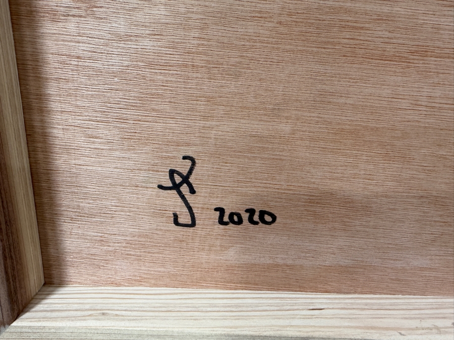 Santos Orellana (B. 1974, American) Original Acrylic Painting On Plywood Signed Verso 'The Art Of Santos' Urban Pop Artwork 30' X 24' With Solid Hand Painted Wooden Frame SO-JAN2020-013 Estimate $1,000-$1,400 [Photo 7]