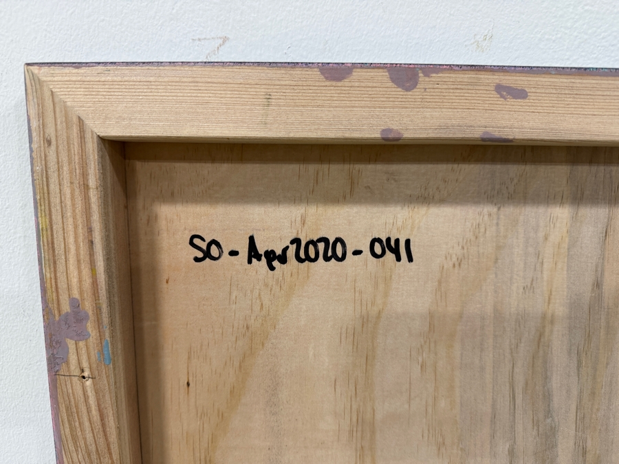 Santos Orellana (B. 1974, American) Original Acrylic Painting On Plywood Signed Verso 'The Art Of Santos' Urban Pop Artwork 24' X 30' With Solid Hand Painted Wooden Frame SO-APR2020-041 Estimate $1,000-$1,400 [Photo 4]