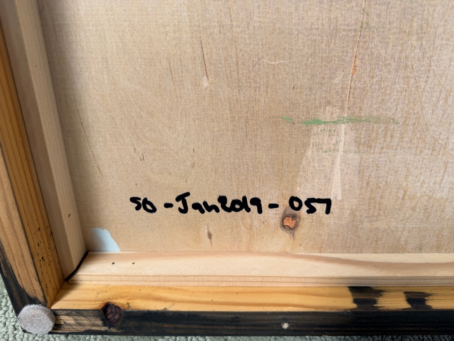 Santos Orellana (B. 1974, American) Original Acrylic Painting On Plywood Signed Verso 'The Art Of Santos' Urban Pop Artwork 26' X 20' With Substantial Hand Painted Wooden Frame SO-JAN2019-057 Estimate $800-$1,000 [Photo 7]