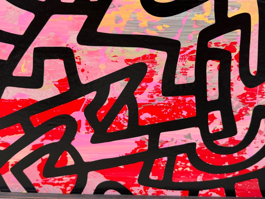 Santos Orellana (B. 1974, American) Original Acrylic Painting On Plywood Signed Verso 'The Art Of Santos' Urban Pop Artwork 26' X 20' With Substantial Hand Painted Wooden Frame SO-JAN2019-052 Estimate $800-$1,000 [Photo 3]