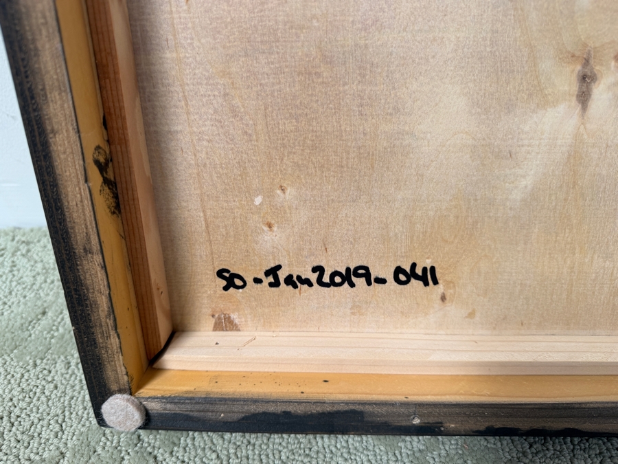 Santos Orellana (B. 1974, American) Original Acrylic Painting On Plywood Signed Verso 'The Art Of Santos' Urban Pop Artwork 26' X 20' With Substantial Hand Painted Wooden Frame SO-JAN2019-041 Estimate $800-$1,000 [Photo 7]