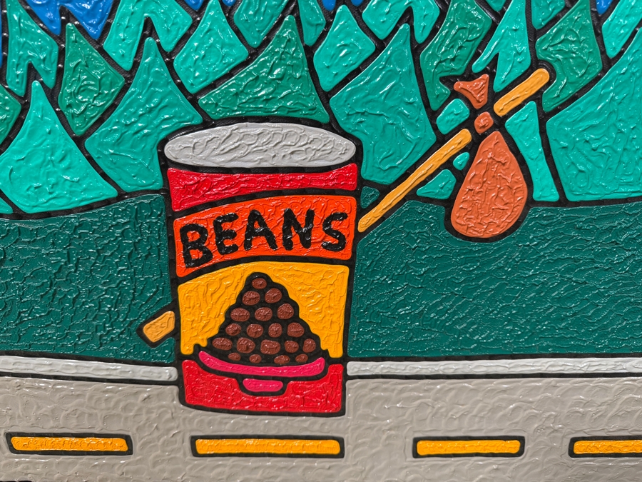 Santos Orellana (B. 1974, American) Original Acrylic Painting On Canvas Signed Bottom Right 'The Art Of Santos' Urban Pop Artwork 24' X 18' With Substantial Hand Painted Wooden Frame 28.5' X 22.5' Estimate $650-$850 [Photo 2]