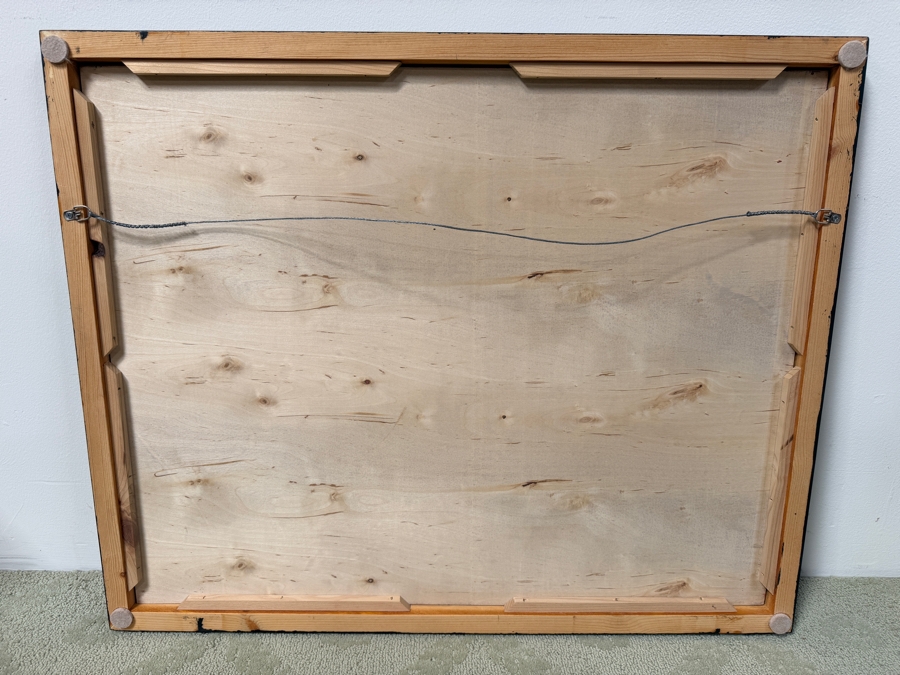 Santos Orellana (B. 1974, American) Original Acrylic Painting On Plywood Signed Bottom Left 'The Art Of Santos' Urban Pop Artwork 2013 32' X 26' With Substantial Hand Painted Wooden Frame 1/25 In Series Estimate $1,250-$1,600 [Photo 5]