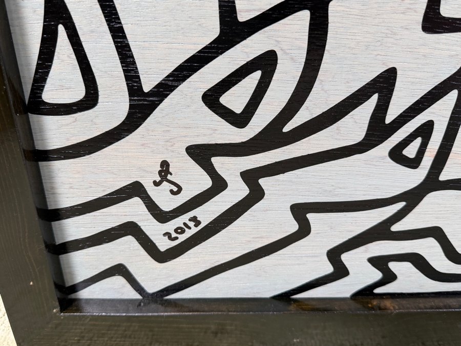 Santos Orellana (B. 1974, American) Original Acrylic Painting On Plywood Signed Bottom Left 'The Art Of Santos' Urban Pop Artwork 2013 32' X 26' With Substantial Hand Painted Wooden Frame 1/25 In Series Estimate $1,250-$1,600 [Photo 3]