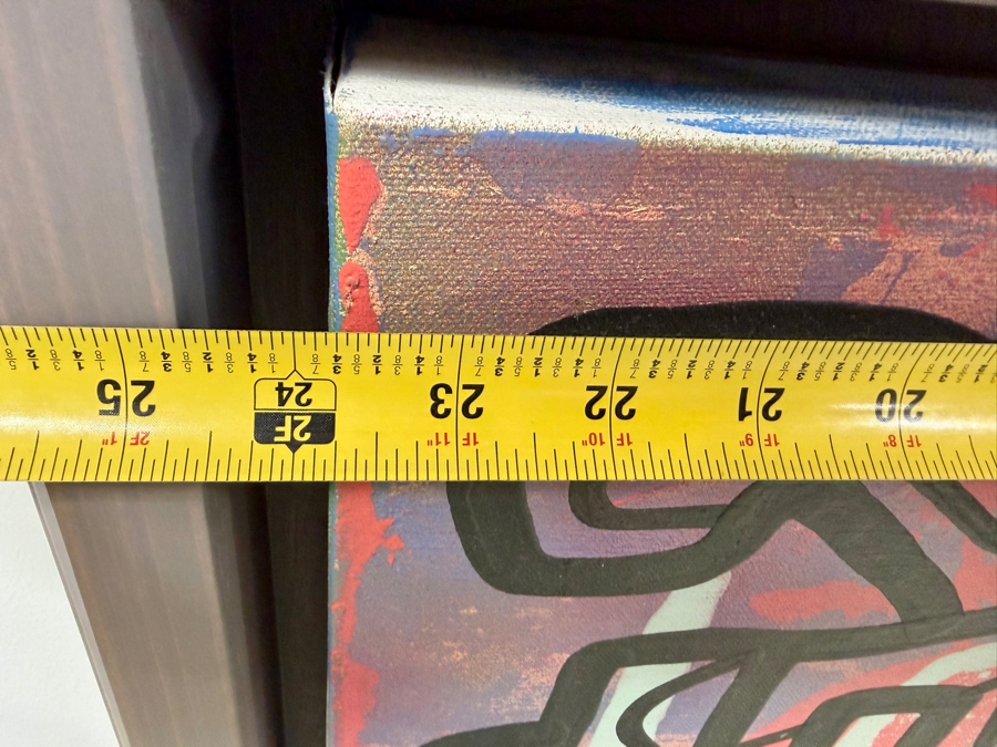 Santos Orellana (B. 1974, American) Original Acrylic Painting On Canvas Signed Bottom Left 'The Art Of Santos' Urban Pop Artwork 24' X 30' With Substantial Hand Painted Wooden Frame 28.5' X 35' Estimate $1,000-$1,400 [Photo 9]