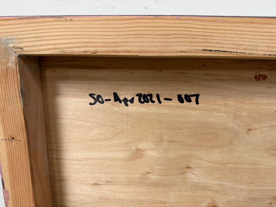 Santos Orellana (B. 1974, American) Original Acrylic Painting On Plywood Signed Verso 'The Art Of Santos' Urban Pop Artwork 36' X 24' With Substantial Hand Painted Wooden Frame SO-APR2021-007 Estimate $1,300-$1,700 [Photo 5]